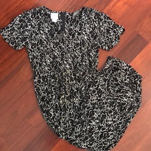 Black and white floral jumper